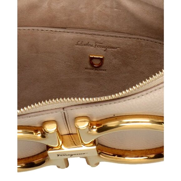 Beige Calfskin Daino Maxi Hobo Shoulder Bag - Picture 4 of 4